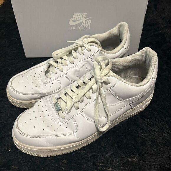 NIKE af1 Air Force one white lace up shoes sneakers men’s 13 Preowned main image 8